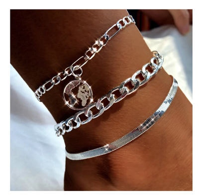 THE MODERN DUCHESSE DOUBLE ANKLETS SET