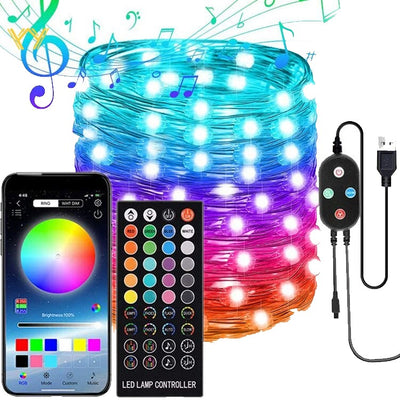 Bluetooth app control string lights for christmas tree decoration blxck norway™