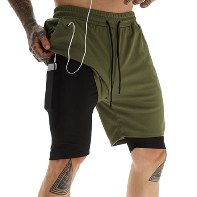2 in 1 Men’s running shorts blacknorway™